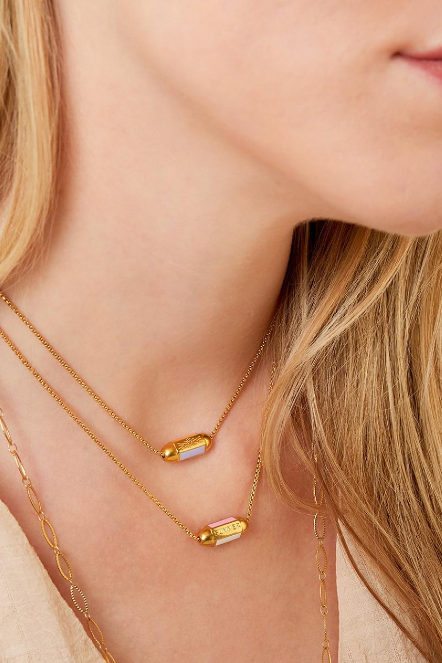 Ketting Summer Love Veelkleurig Multi Stainless Steel Afbeelding3